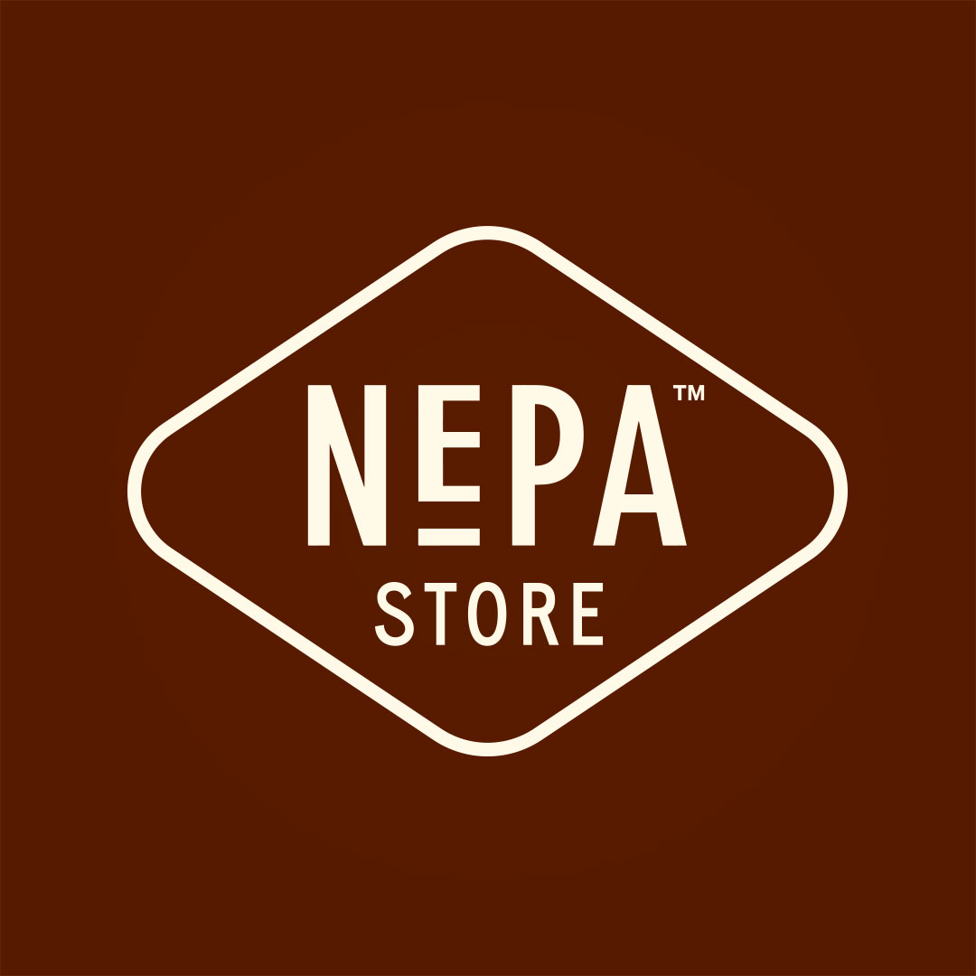 NEPA Store logo over brown background