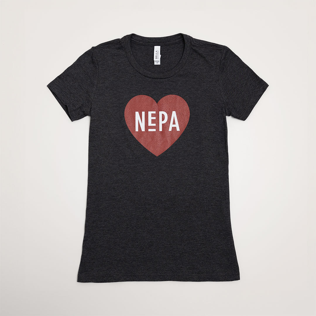 Women’s Dark Grey Heather Love NEPA Tee